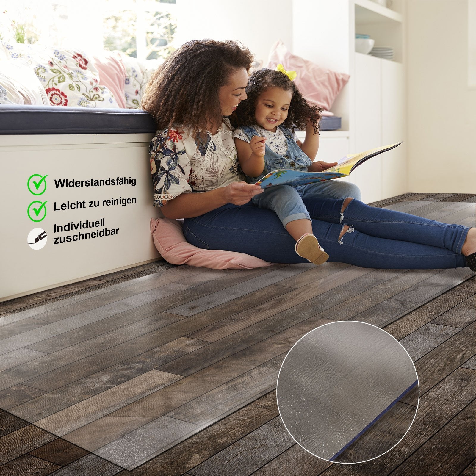 Tapis de protection pour sols durs | Neo Premium | Semi-transparent ...