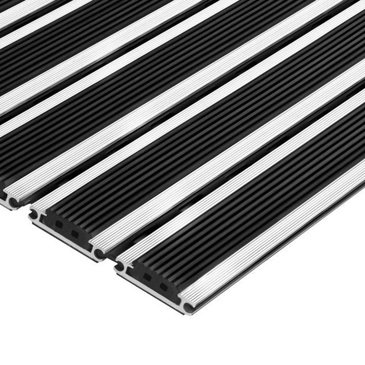 ✂ Tapis d'entrée Aluflex JR Caoutchouc | 12 mm | Caoutchouc profilé | Coupe sur mesure
